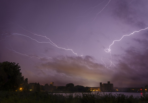 Bayshore Lightning Storm by Dean MacDonald Photos