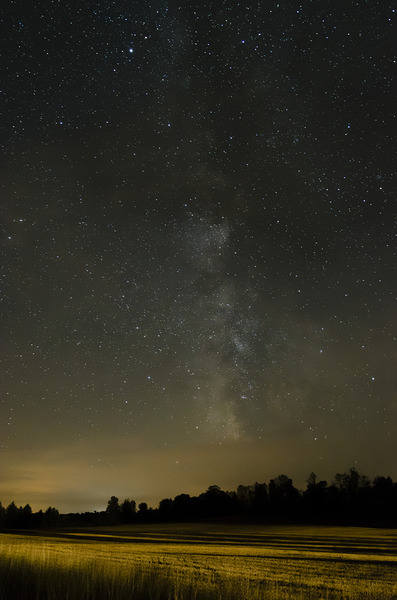 Milky Way Over Grey Road 18 by Dean MacDonald Photos