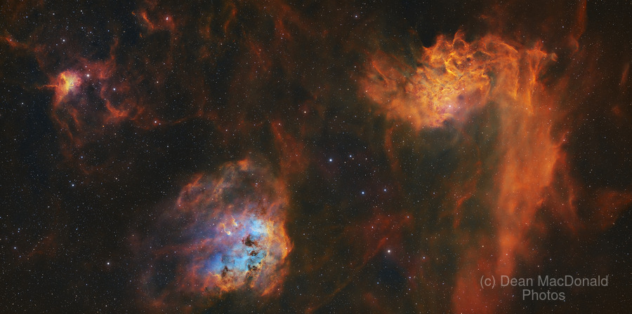 Flaming Star Tadpoles & Spider Nebulae - IC 405 - IC 410 - IC 417  Print