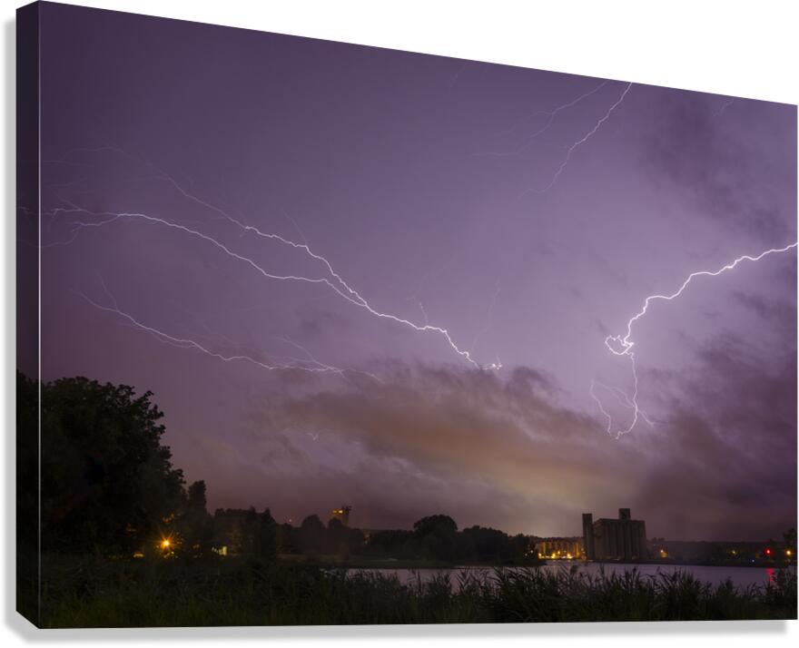 Bayshore Lightning Storm Canvas Print