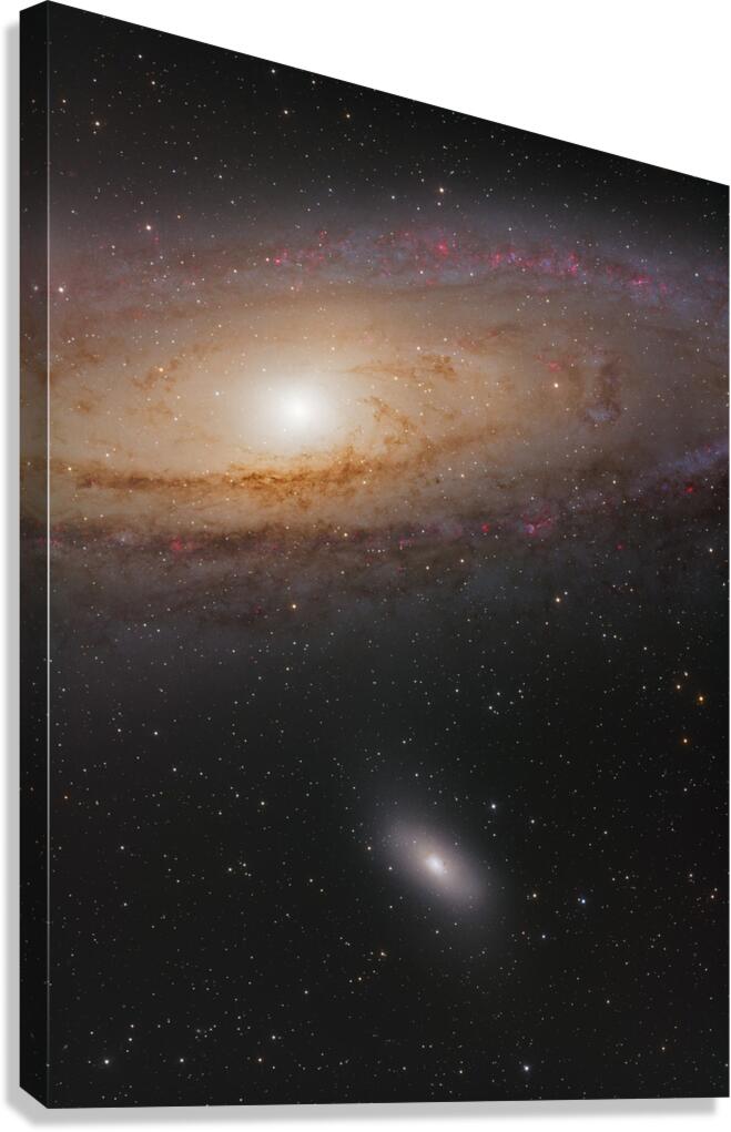 David and Goliath — M110 and the Andromeda Galaxy Canvas Print