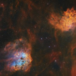 Flaming Star Tadpoles & Spider Nebulae - IC 405 - IC 410 - IC 417