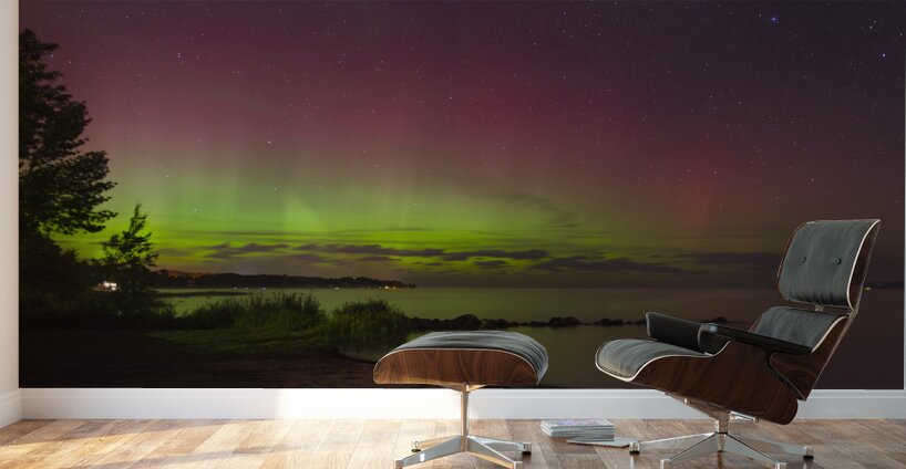 Balmy Beach Aurora Panorama Wall Murals