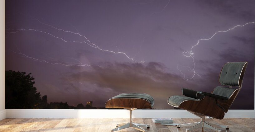 Bayshore Lightning Storm Wall Murals