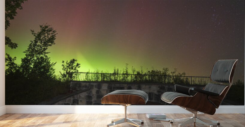 Rail Trail Bridge Aurora Wall Murals