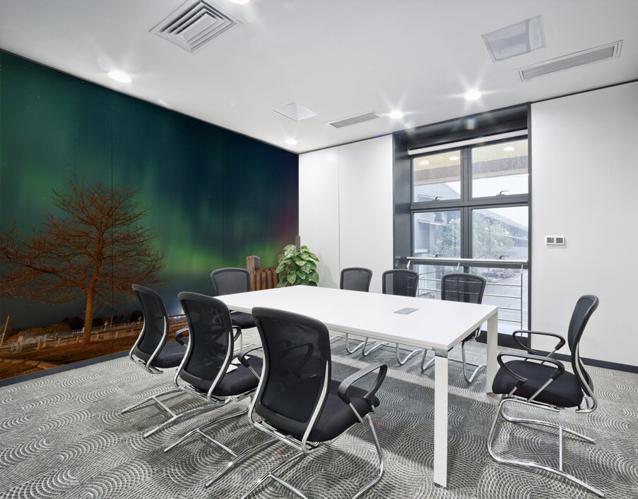 Aurora Over Grain Elevator Wall Printing