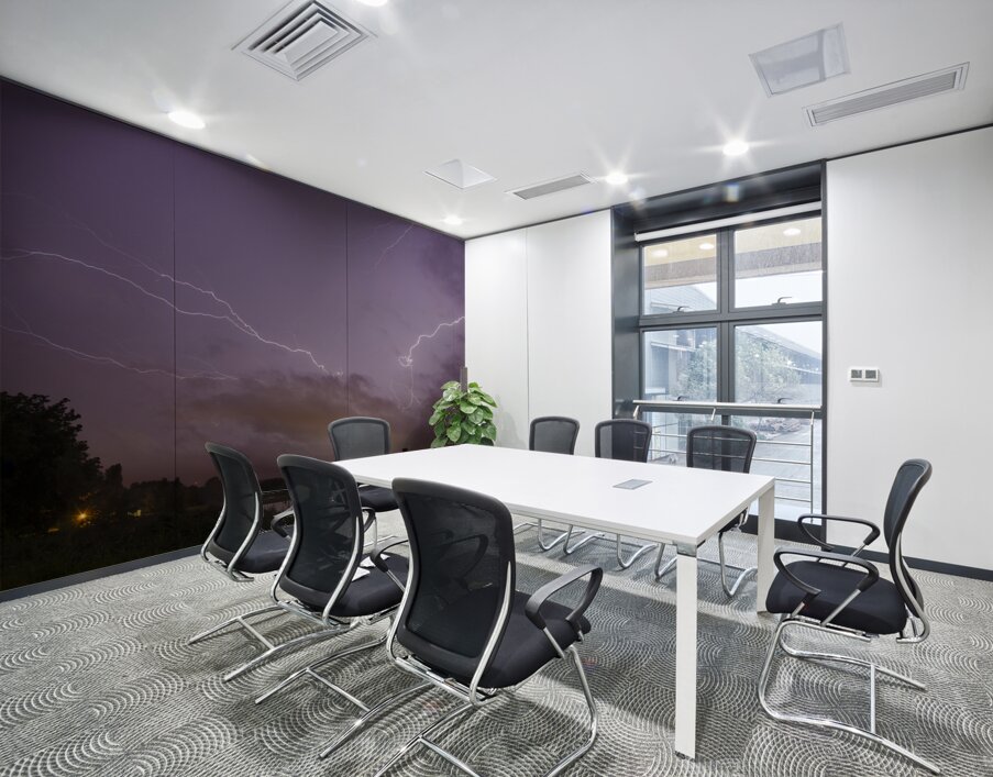 Bayshore Lightning Storm Wall Printing
