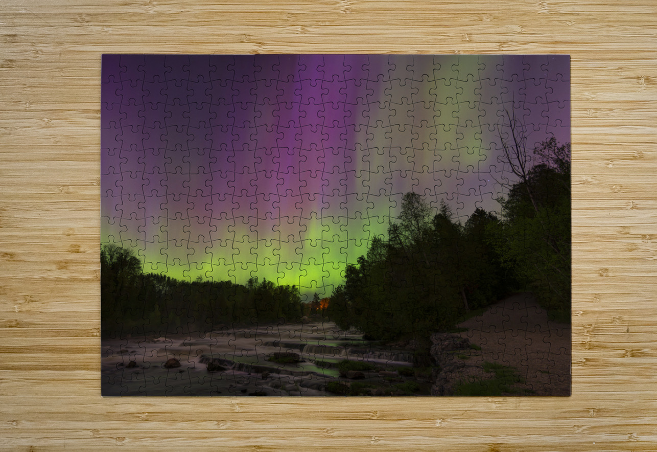 Sauble Falls Aurora Panorama Dean MacDonald Photos Puzzle printing
